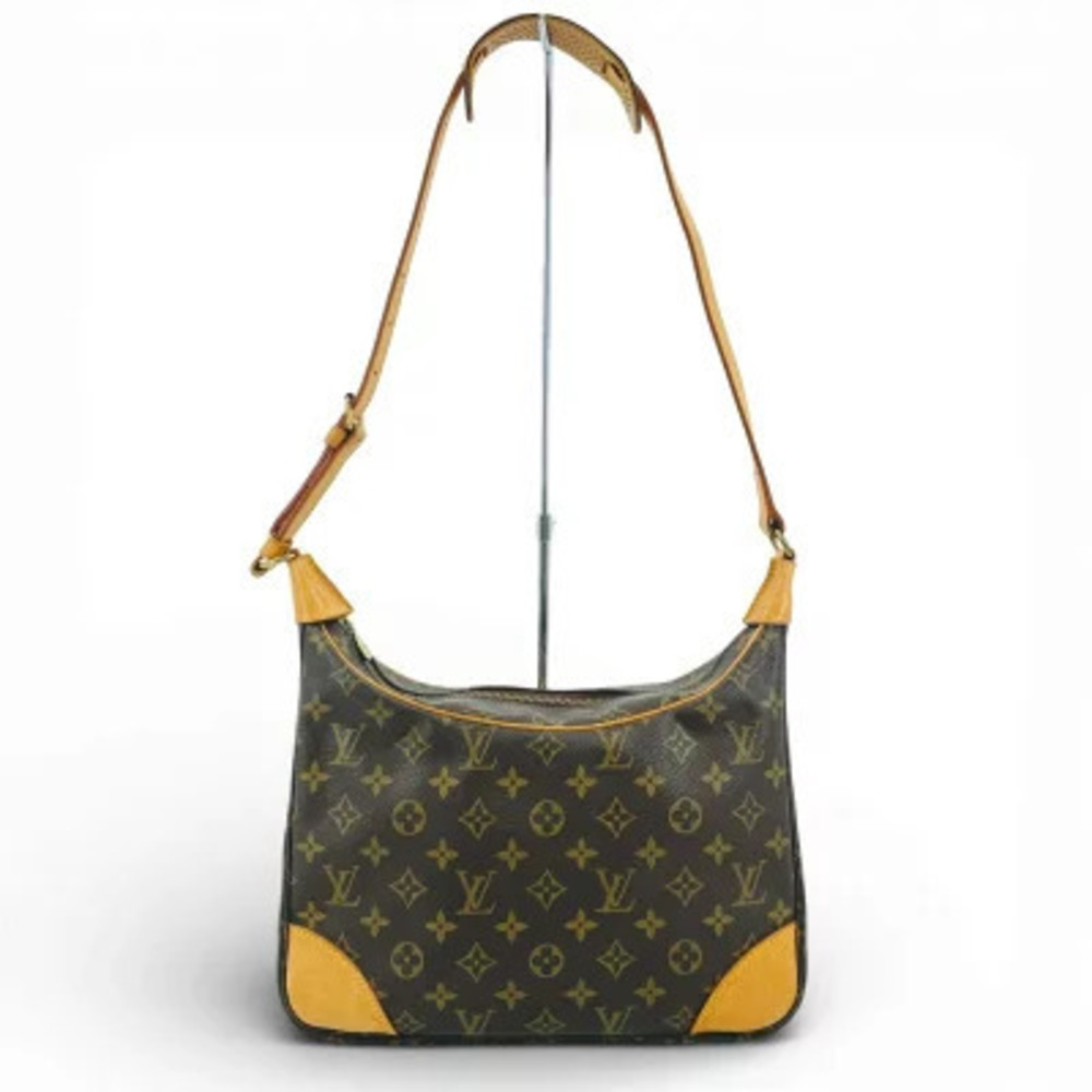 Louis Vuitton Monogram Boulogne Shoulder Bag Canvas Leather Brown